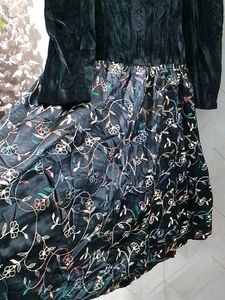 Beautiful Winter Velvet Dress Large Size