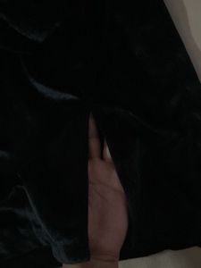 Black Velvet Puff Sleeve Dress