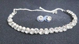 Rhinestone Earrings &amp; Hoop Set
