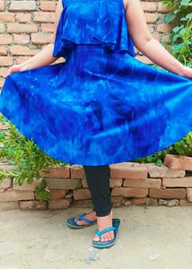 Blue Midi Dress For Girls