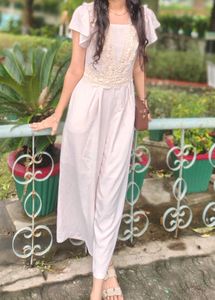 Boho Jumpsuit with Lace Detail