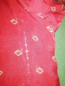 Red Printed Kurta