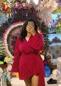 Magenta Wrap Mini Dress