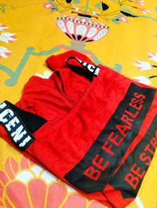 Red "Be Fearless" Graphic Tee