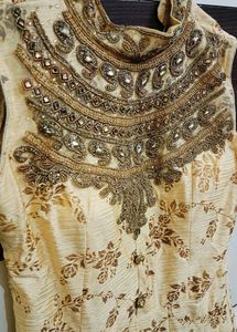 Girlish Heavy Golden One-Peice Dress 😍