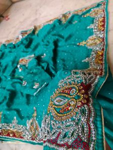 heavy work saree 😍 with blouse available