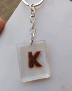 K Letter Keychain