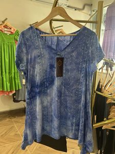 Blue Embellished Top