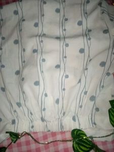 Patterned Twist-Front Crop Top