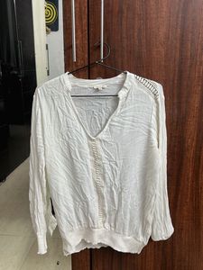 White Embroidered Top