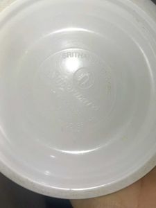 White Melamine Serving Dish with Spoon