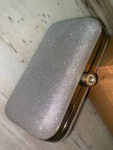 Sparkly Silver Clutch