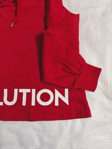 🆕 Red &#39;Revolution&#39; Crop Hoodie