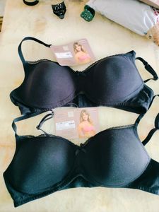 Jockey Set of 3 Black Light Padded Bras - NWT