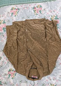 Polka Dotted Satin Shirt