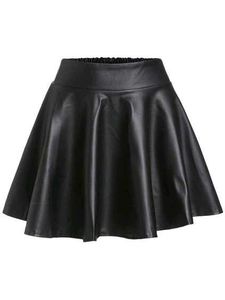 Black Pleated Mini Skirt