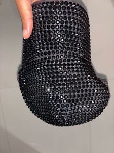 Black Rhinestone Cap
