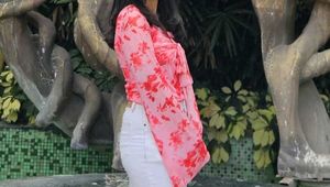 Floral Print Tie-Up Top