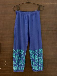 combo- Blue and black Floral Print Pants