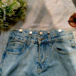 Denim Stylish Belt High Waisted Jeans