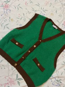 V neck Cardigan Sweater