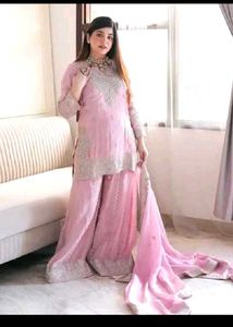 Elegant Pink Kurta Set Xxl