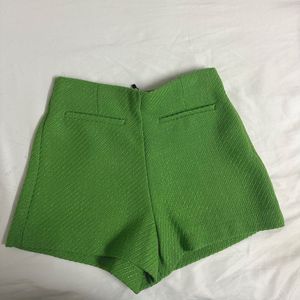 NWT Zara Green High Waisted Shorts