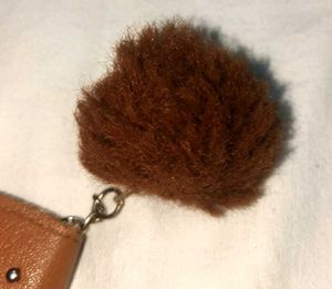 🔥 Sale Flate @99 Brown Studded Clutch with Pom
