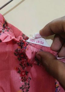 Pink Floral Tiered Mini Dress