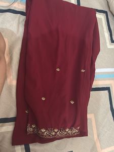 Maroon Embroidered Salwar Kameez