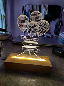 Happy Birthday LED Lamp