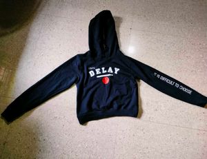 New Black Crop Hoodie