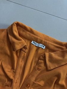Zara Orange Bodysuit
