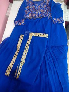 Elegant Blue top skirt with dupatta