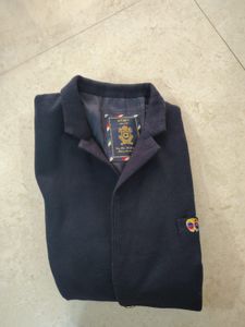 Navy Blue Velvet Blazer