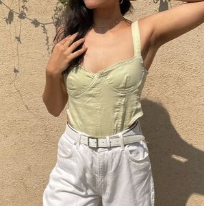 Zara Sage Green Corset Top
