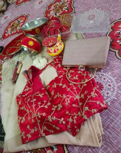 Sleeves Less Red Padded Blouse