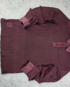 Burgundy Long Sleeve Jeep Polo Shirt