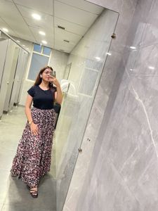 Long Floral Skirt