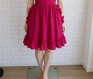 Magenta Ruffle Dress