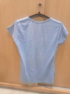 Blue Floral Graphic Tee