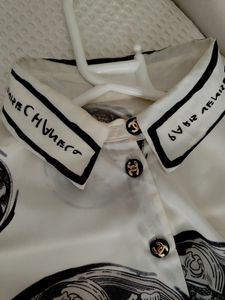 Chanel Print Button Up Shirt