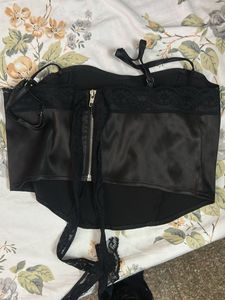 Lace Trim Corset &amp; Skirt Set