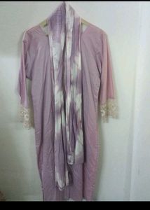 Pure Cotton Kurti Pant Dupatta Set