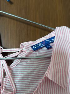 Stylish Pink And White Stripes Shirt