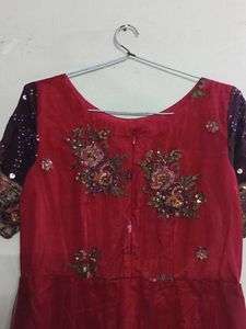 Elegant Red Ethnic Gown