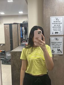 Yellow Cropped Tee