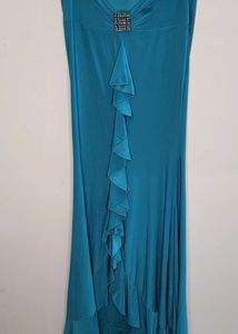 FEROZA BLUE TUBE DRESS CUM SKIRT