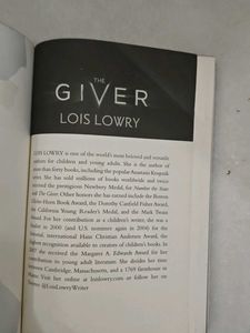 &#34;The Giver&#34; by Lois Lowry Covered Book Unused