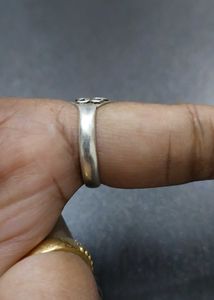 Pure Silver Black Ring